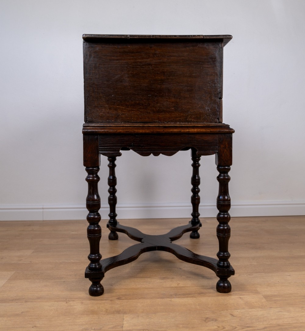 17th Century Oak Bible Box On Later Stand View XIII