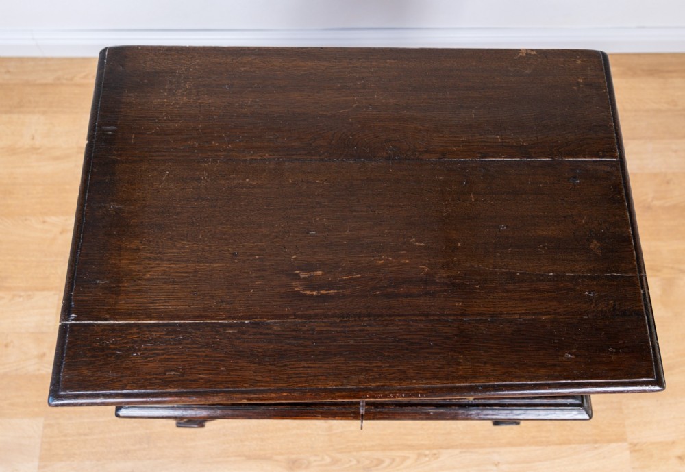 17th Century Oak Bible Box On Later Stand View XIX