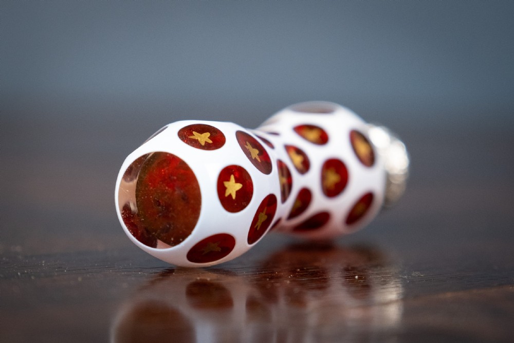 19th Century Bohemian Ruby & White Glass Silver Scent Bottle View III