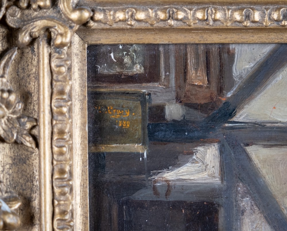 The Street Entertainer - Signed & Dated 1880. Oil On Canvas View VI