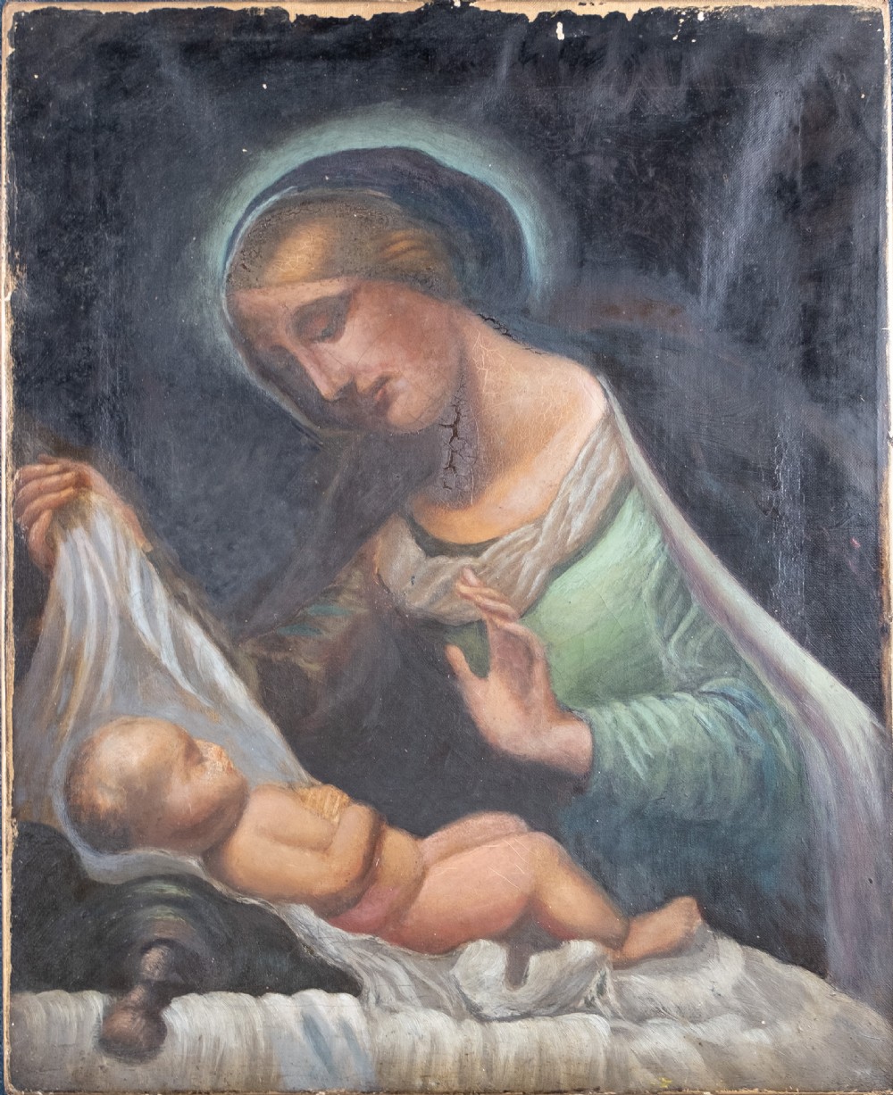 After 'Madonna Del Velo' by Carlo Dolci - Oil On Canvas.