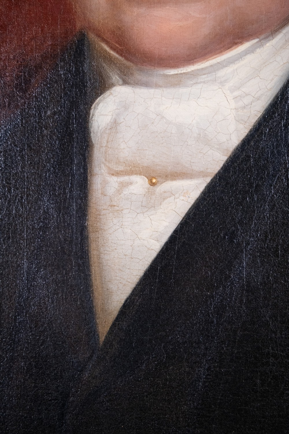 Large 19th Century Portrait Of A Gentleman - English School. Oil On Canvas. View III