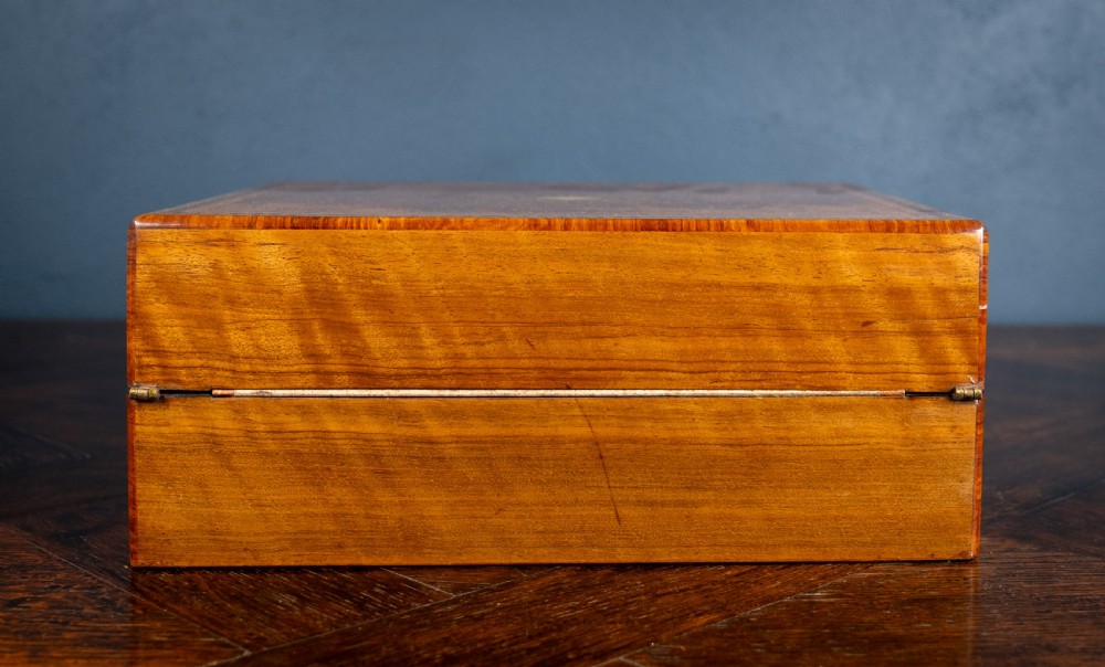 Victorian Walnut Tunbridge Ware Writing Slope View XVIII