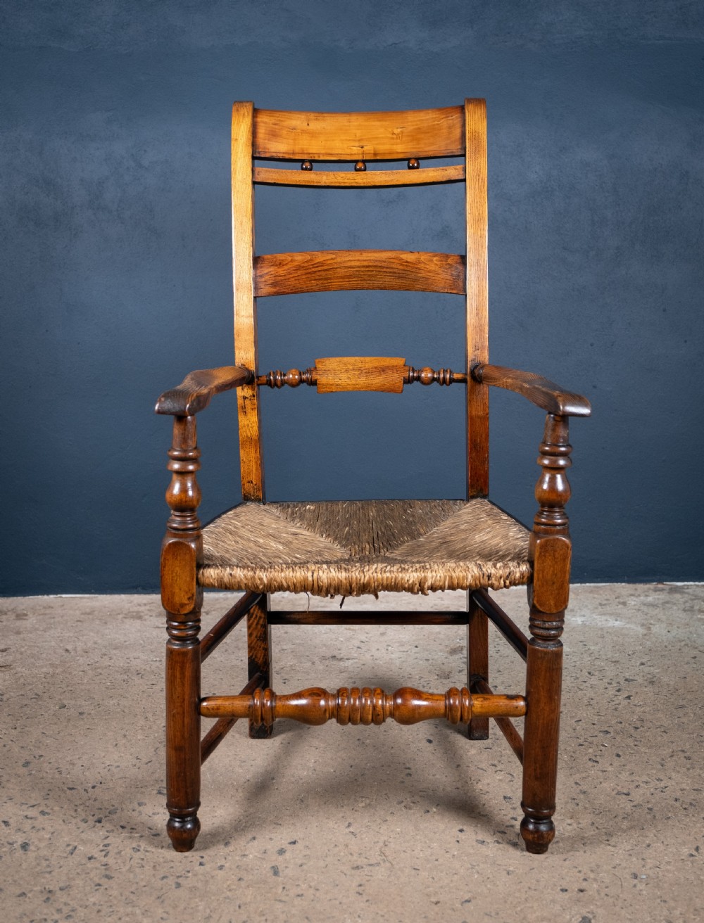 East Anglian Fruitwood & Ash 'Button Back' Country Chair