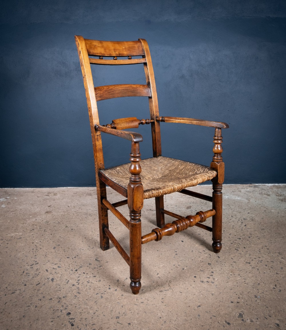 East Anglian Fruitwood & Ash 'Button Back' Country Chair View IV