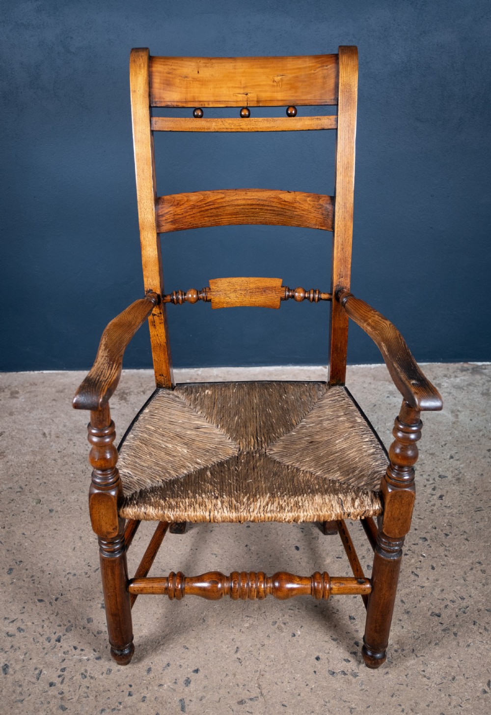 East Anglian Fruitwood & Ash 'Button Back' Country Chair View X