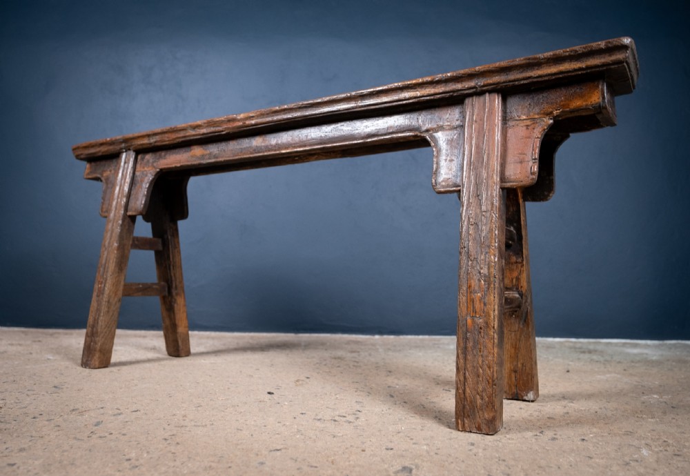 19th Century Chinese Elm Bench