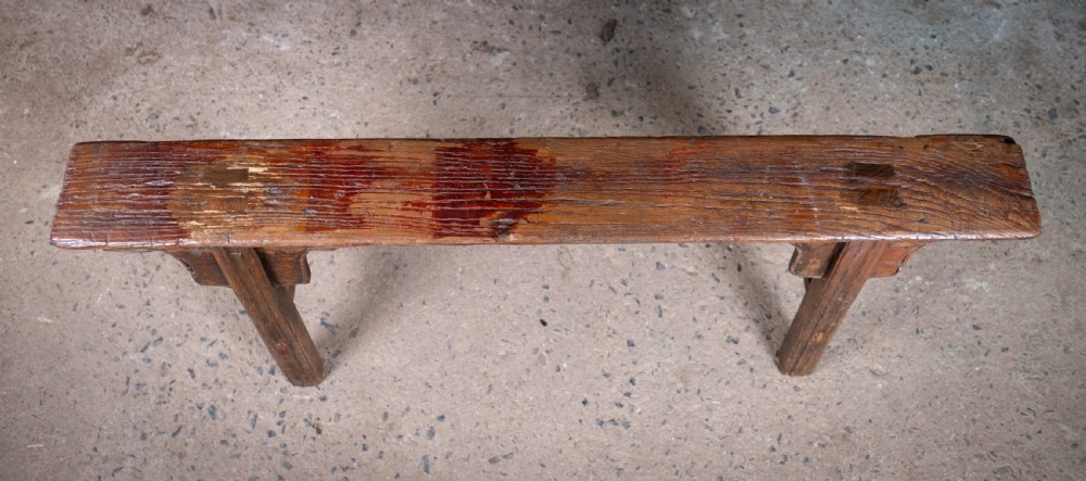 19th Century Chinese Elm Bench View VII