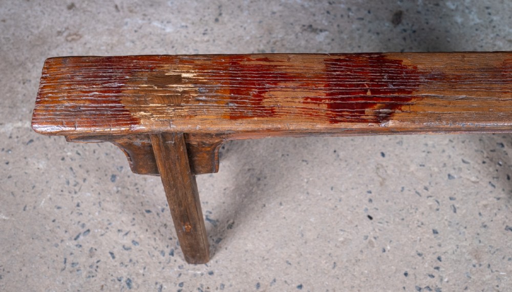 19th Century Chinese Elm Bench View VIII