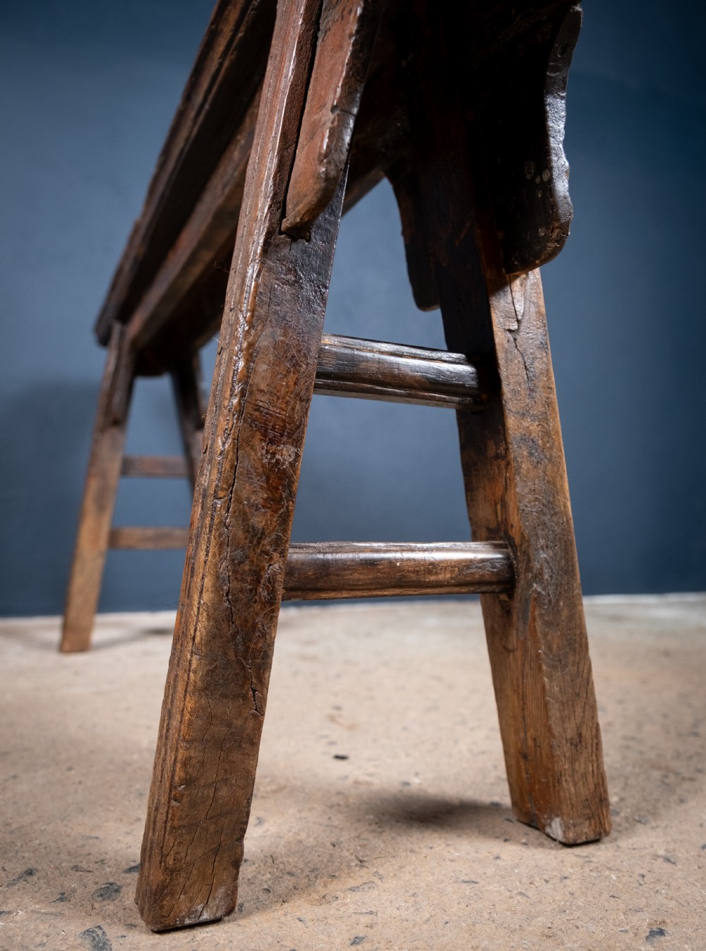 19th Century Chinese Elm Bench View XI