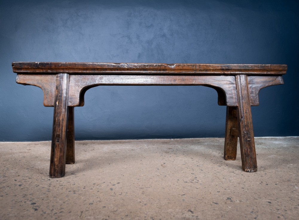 19th Century Chinese Elm Bench View VI