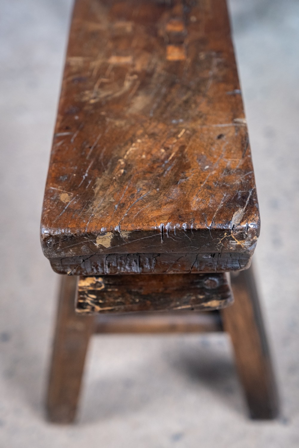 19th Century Chinese Elm Bench View VIII