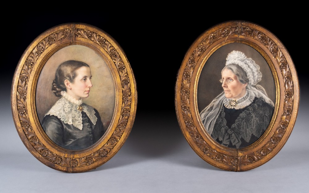 Pair of Fine 19th Century Watercolour Portraits