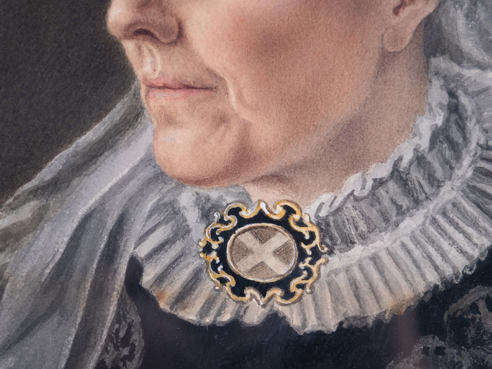 Pair of Fine 19th Century Watercolour Portraits View XII