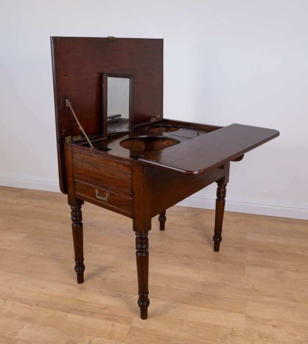 Regency Mahogany Metamorphic Campaign Desk / Dining / Dressing Table View II