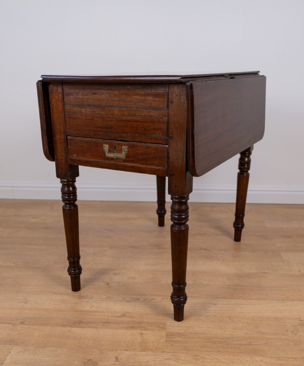 Regency Mahogany Metamorphic Campaign Desk / Dining / Dressing Table View IV