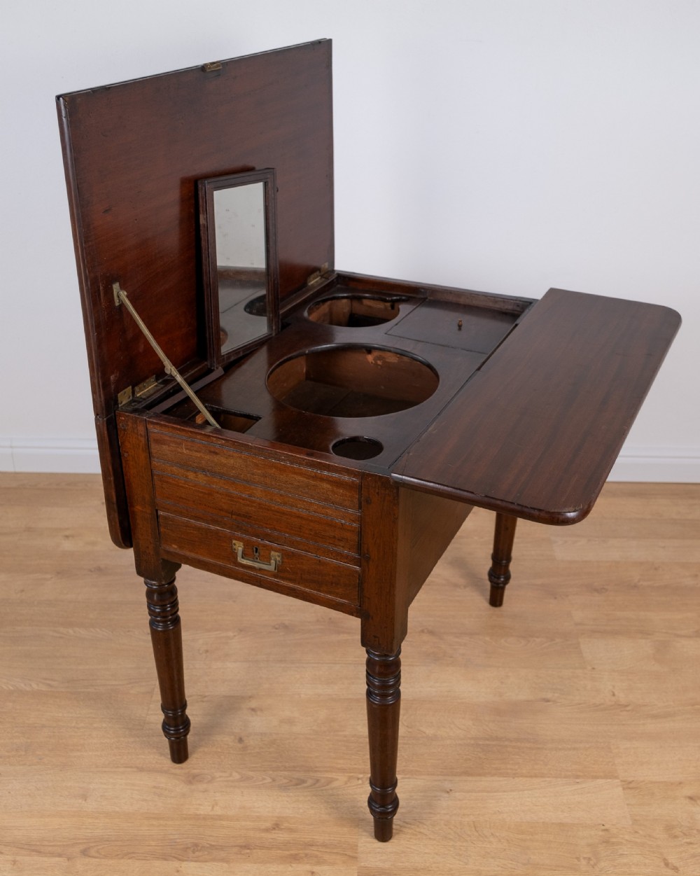 Regency Mahogany Metamorphic Campaign Desk / Dining / Dressing Table View XVI