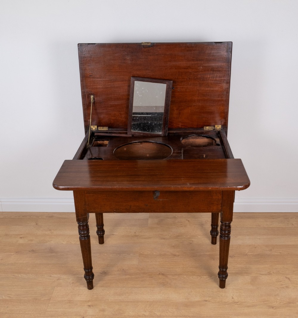 Regency Mahogany Metamorphic Campaign Desk / Dining / Dressing Table View XVII