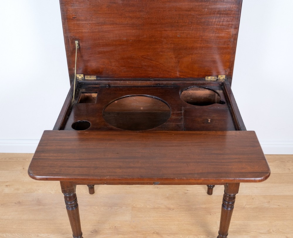 Regency Mahogany Metamorphic Campaign Desk / Dining / Dressing Table View XVIII