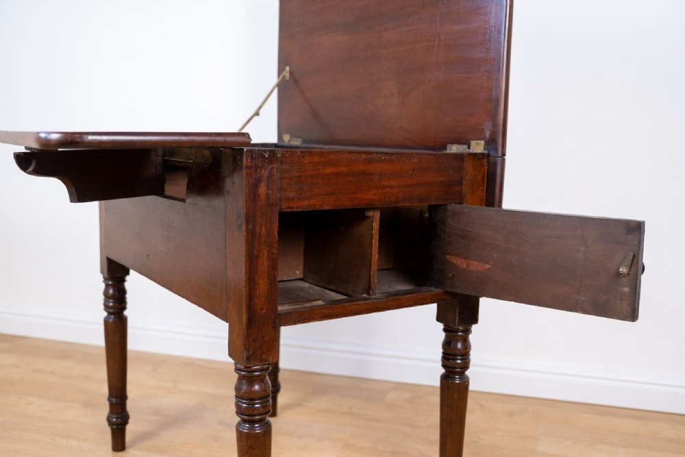 Regency Mahogany Metamorphic Campaign Desk / Dining / Dressing Table View XX