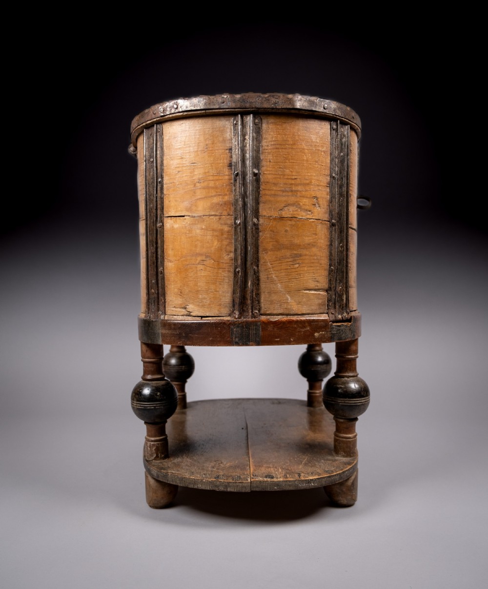 18th Century Swedish Bentwood Pine & Iron Strong Box View X