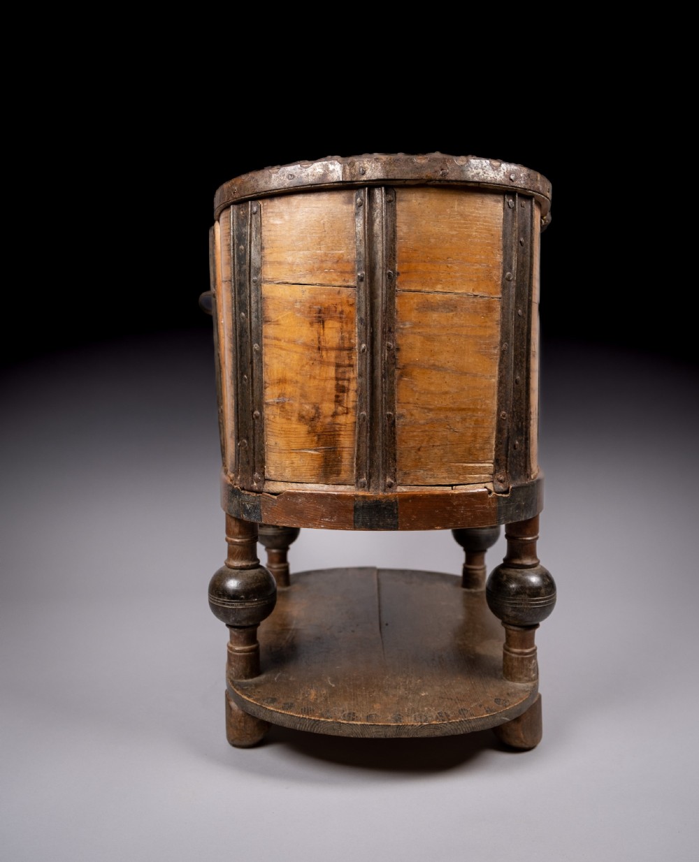 18th Century Swedish Bentwood Pine & Iron Strong Box View XIII