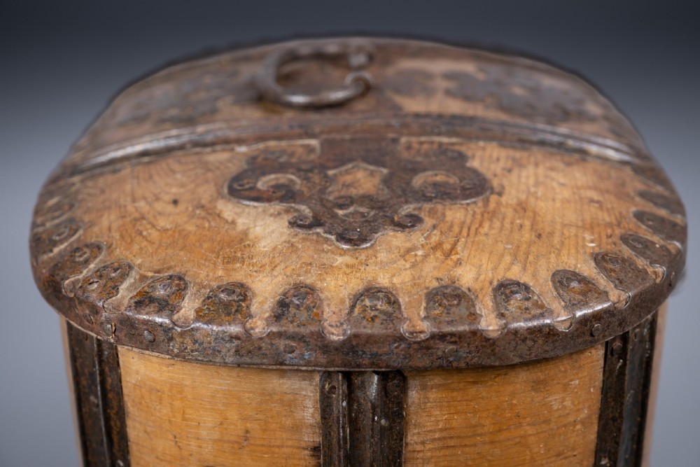 18th Century Swedish Bentwood Pine & Iron Strong Box View XIV