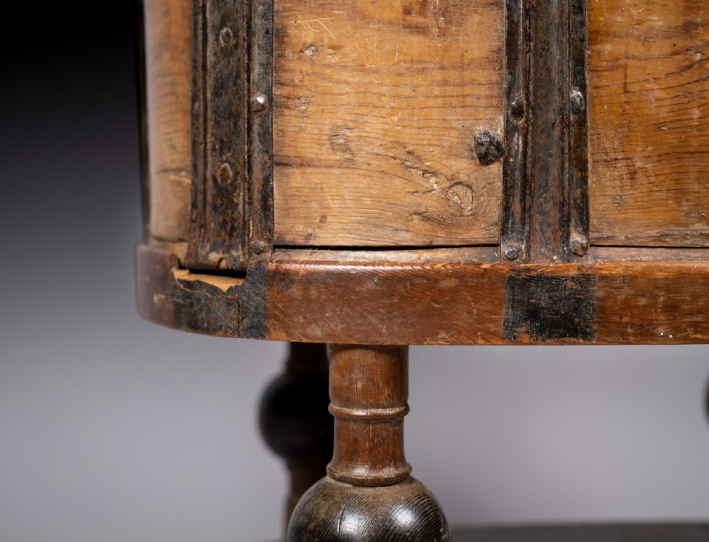 18th Century Swedish Bentwood Pine & Iron Strong Box View XX