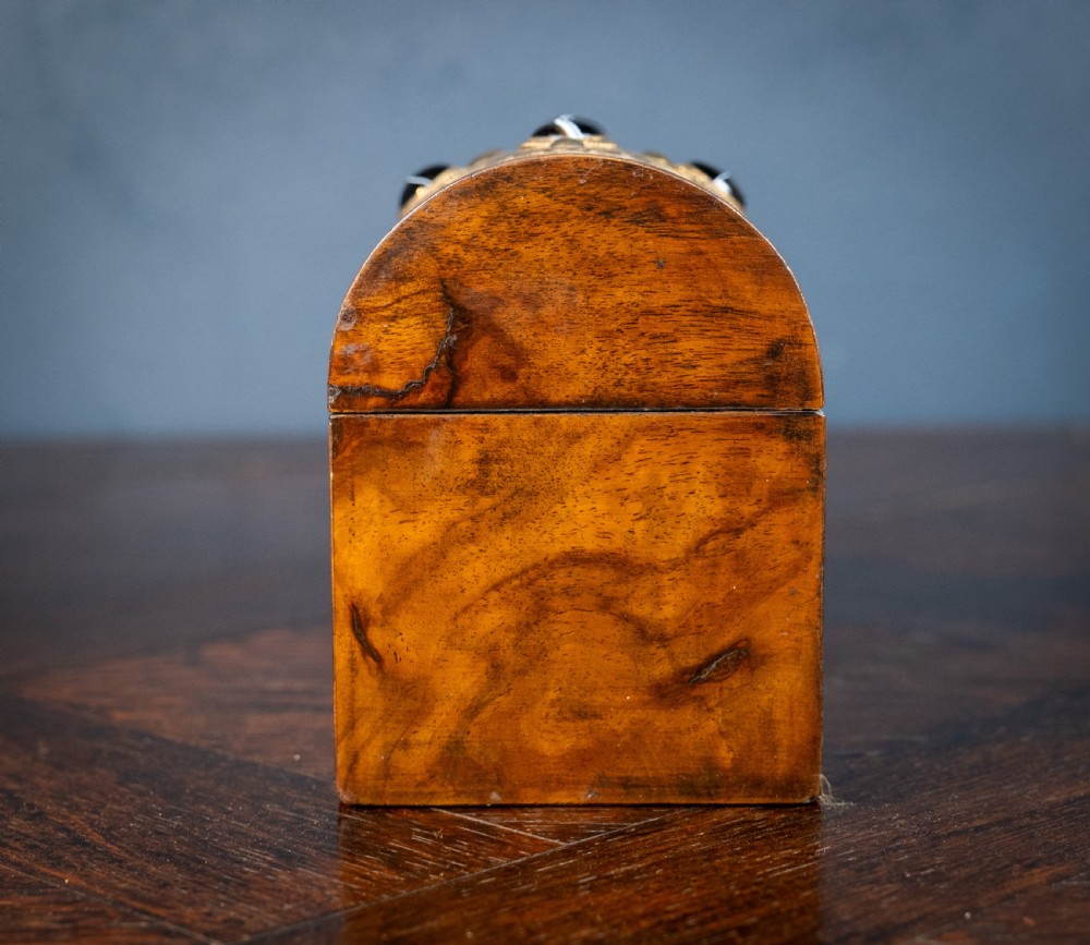 Victorian Walnut & Agate Cabochon Casket / Box View VIII