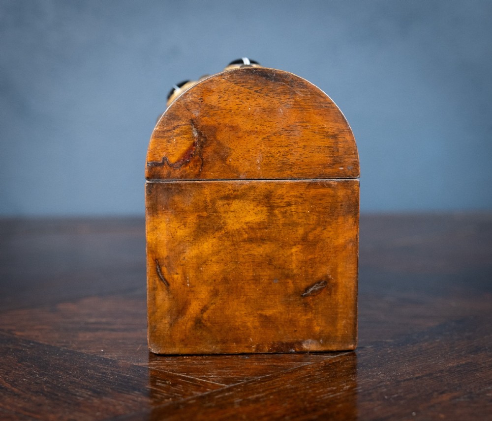 Victorian Walnut & Agate Cabochon Casket / Box View X