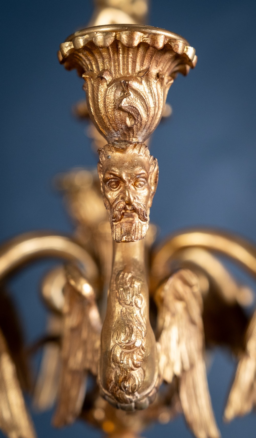 Large Pair Of Gilded Neoclassical Style 7-Branch Candelabra View VII