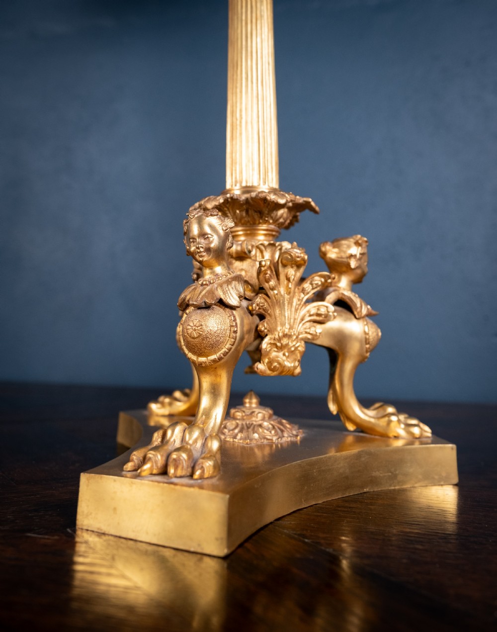 Large Pair Of Gilded Neoclassical Style 7-Branch Candelabra View IX