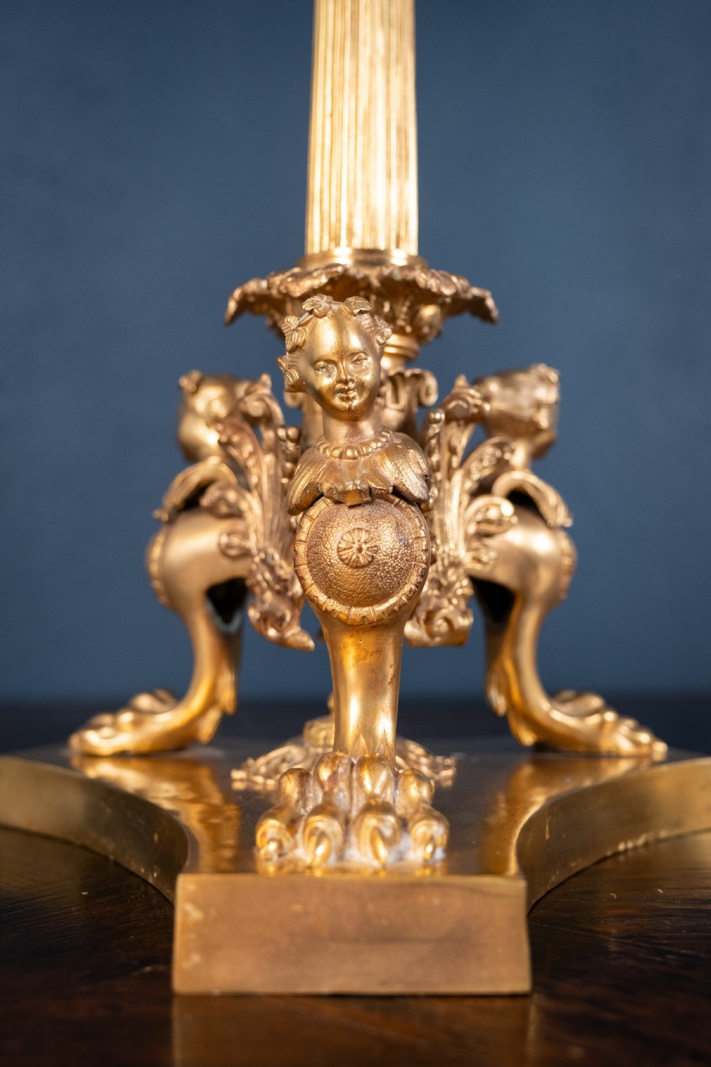 Large Pair Of Gilded Neoclassical Style 7-Branch Candelabra View X