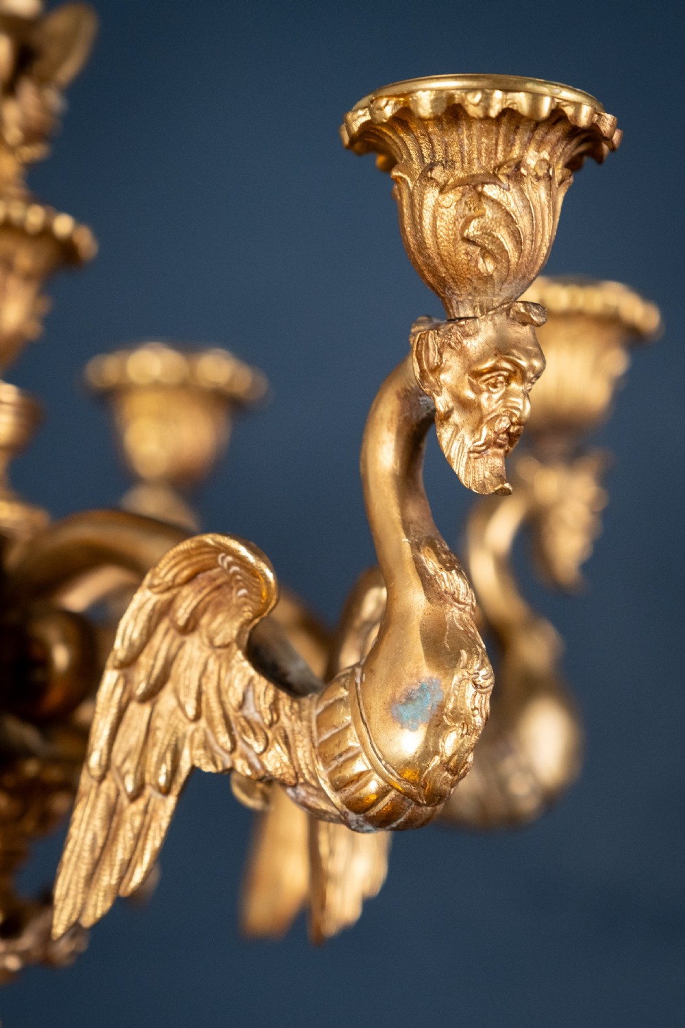 Large Pair Of Gilded Neoclassical Style 7-Branch Candelabra View XVII