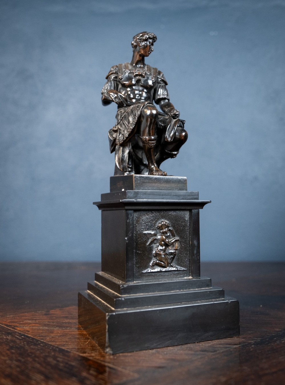 Grand Tour Bronze Of Giuliano de Medici After Michelangelo View VI