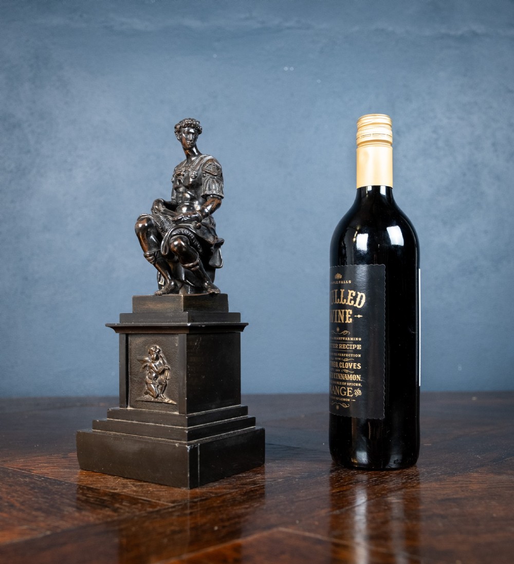 Grand Tour Bronze Of Giuliano de Medici After Michelangelo View X