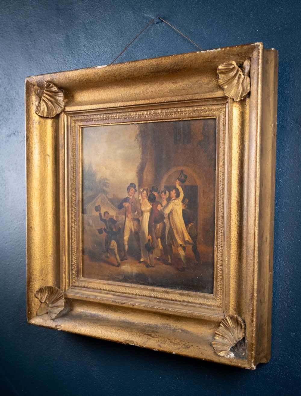 Early 19th Century Oil On Board - A Fracus Outside Chapel View X
