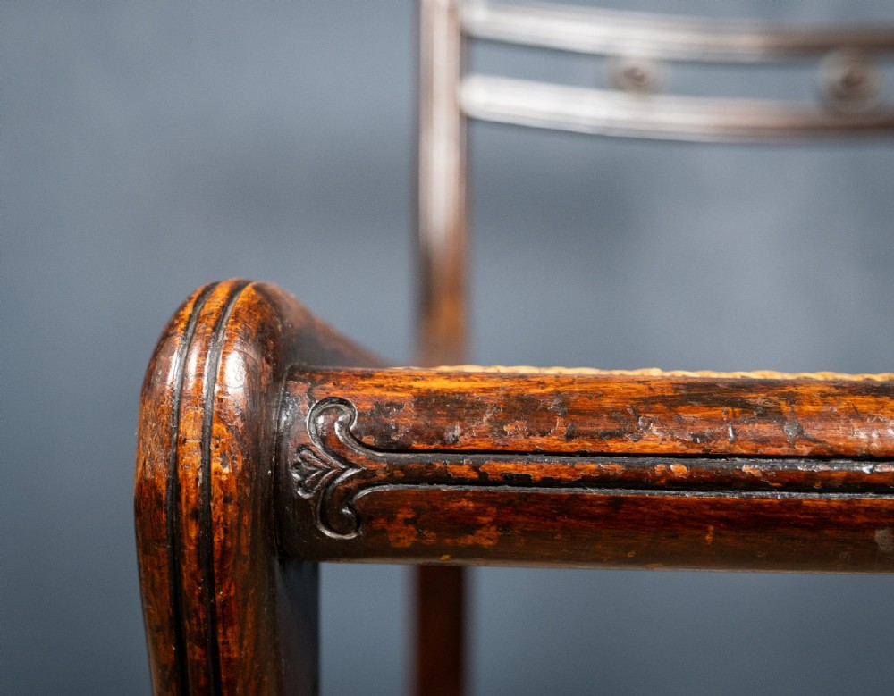 Six Regency Mahogany & Caned Dining Chairs In The Manner Of Gillows. View X