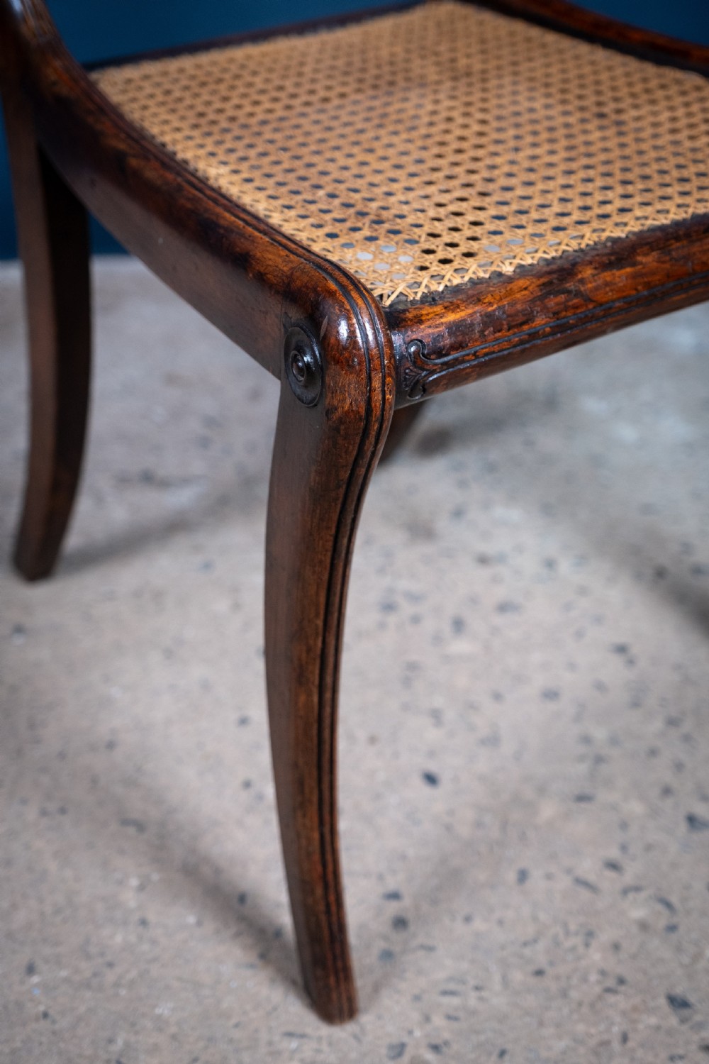 Six Regency Mahogany & Caned Dining Chairs In The Manner Of Gillows. View XI