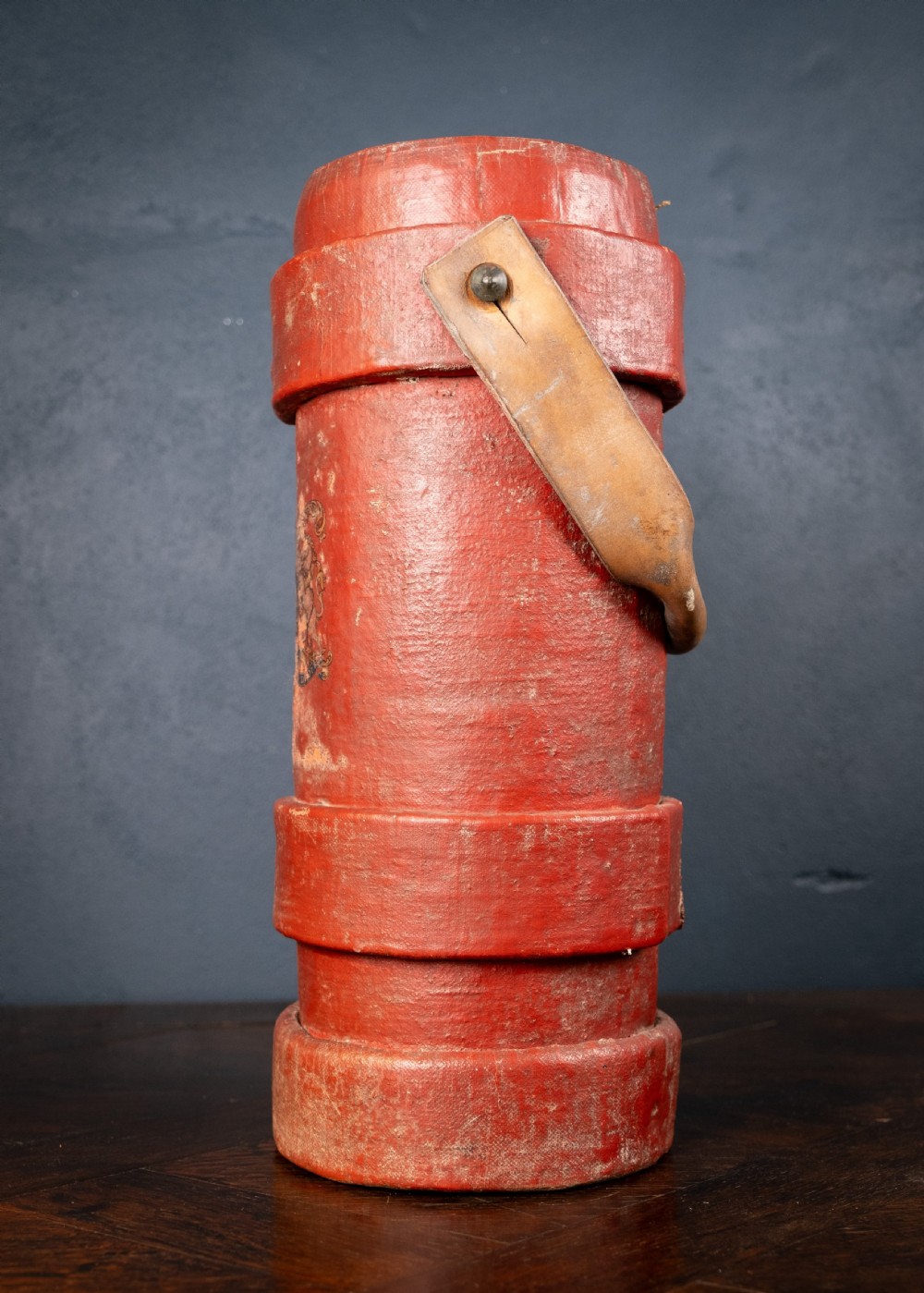 Red Royal Coat Of Arms Artillery Shell Case Stick Stand, c.1900 View VII