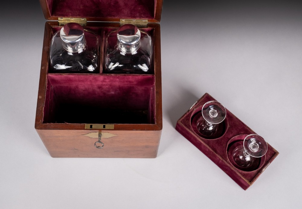 Joseph Angell I Georgian Sterling Silver Decanter & Glass Set, 1827. View VIII