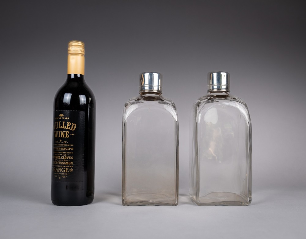 Joseph Angell I Georgian Sterling Silver Decanter & Glass Set, 1827. View XI
