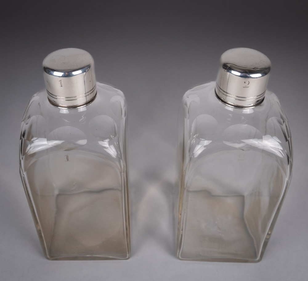 Joseph Angell I Georgian Sterling Silver Decanter & Glass Set, 1827. View XII