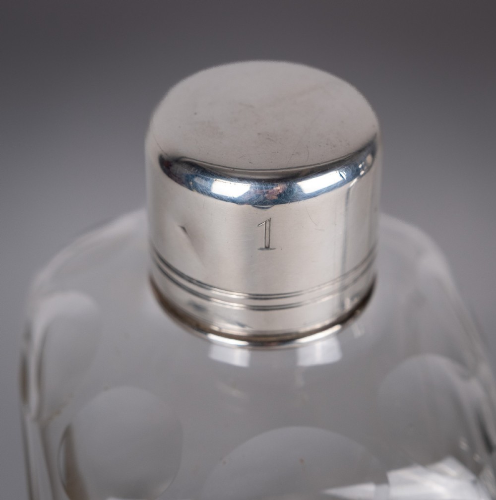 Joseph Angell I Georgian Sterling Silver Decanter & Glass Set, 1827. View XIII