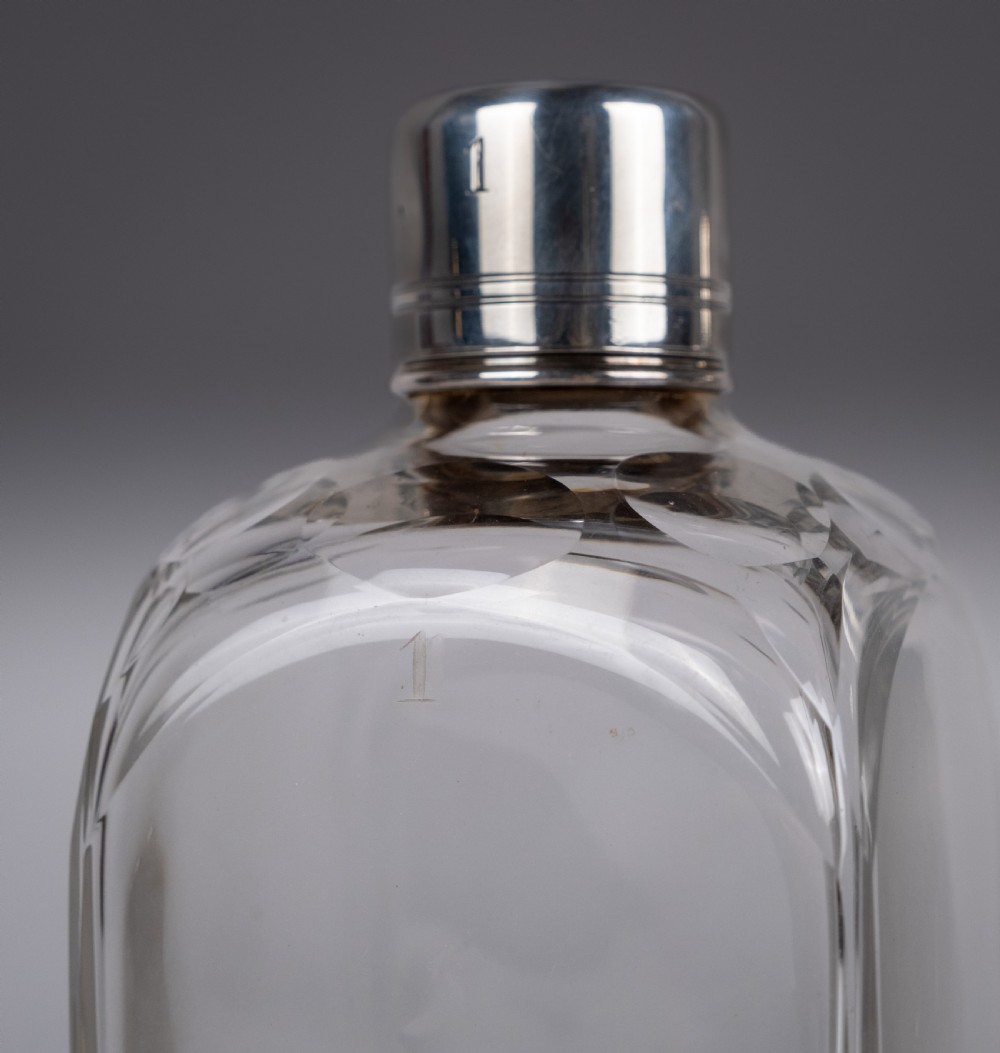 Joseph Angell I Georgian Sterling Silver Decanter & Glass Set, 1827. View XIV