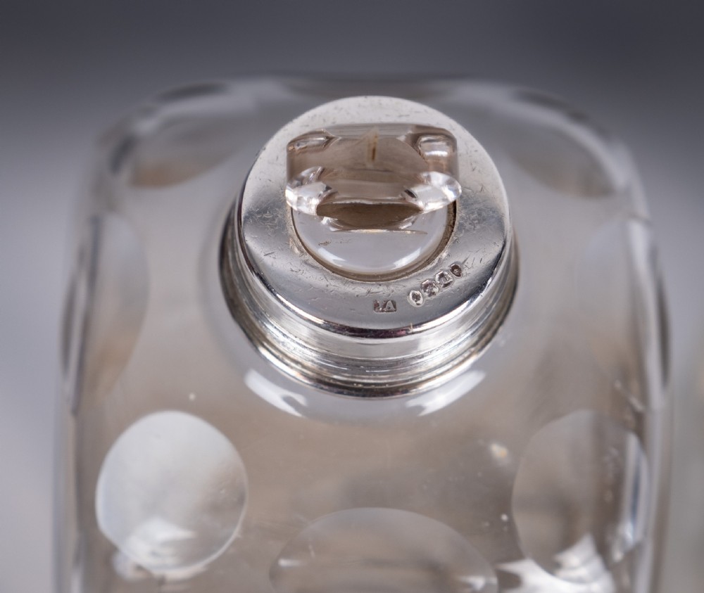 Joseph Angell I Georgian Sterling Silver Decanter & Glass Set, 1827. View XV