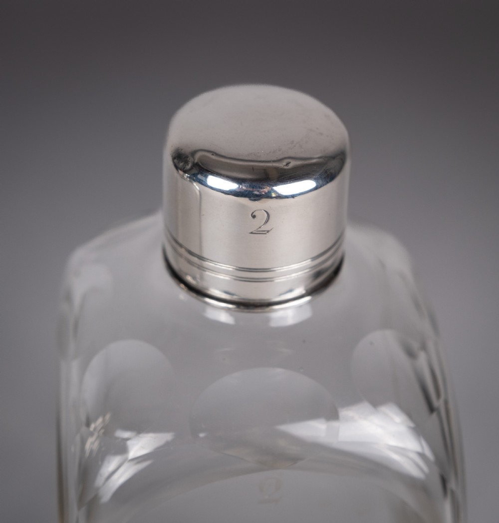 Joseph Angell I Georgian Sterling Silver Decanter & Glass Set, 1827. View XVI