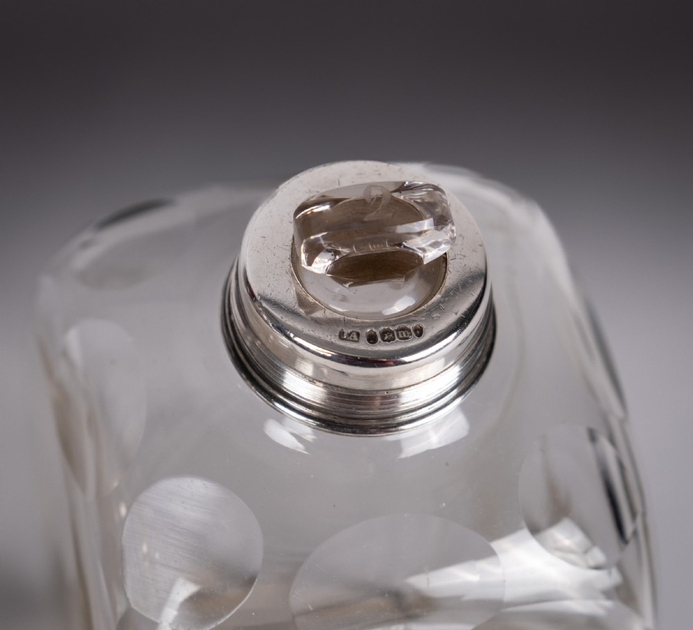 Joseph Angell I Georgian Sterling Silver Decanter & Glass Set, 1827. View XVIII