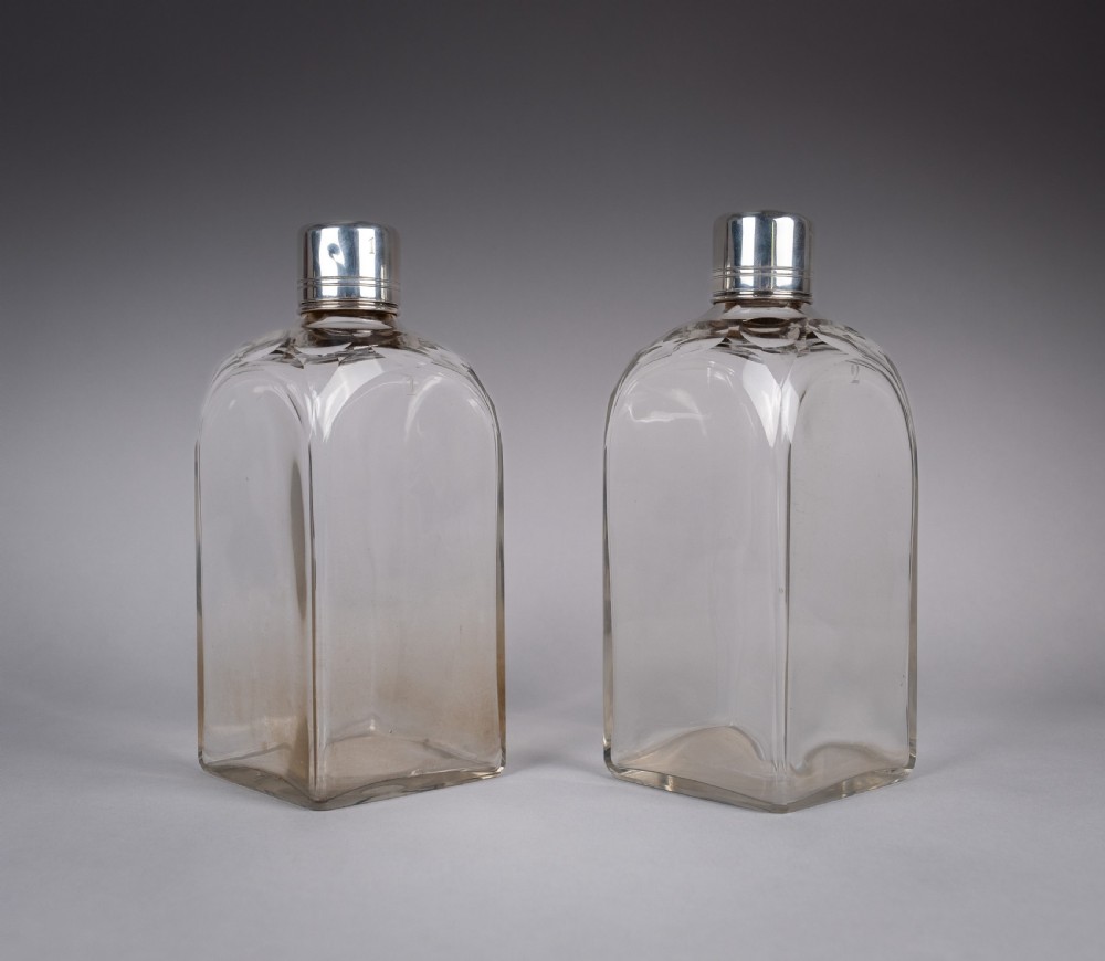 Joseph Angell I Georgian Sterling Silver Decanter & Glass Set, 1827. View XXI