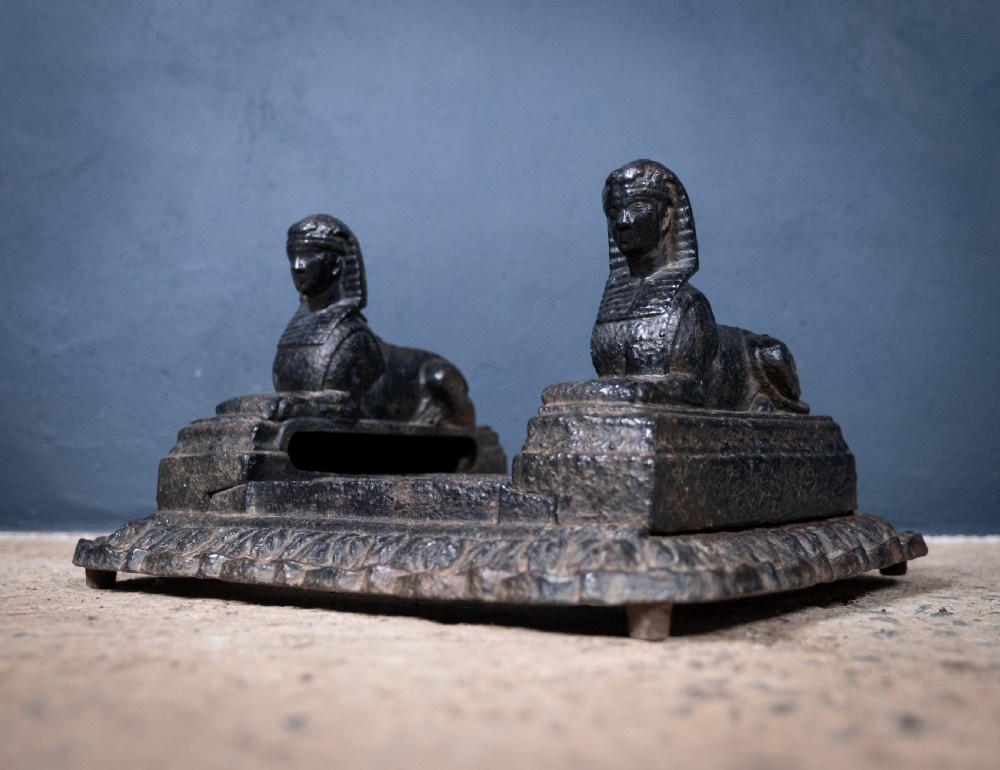 Cast Iron Egyptian Revival Sphinx Boot Scraper by Archibald Kenrick & Sons, c.1820